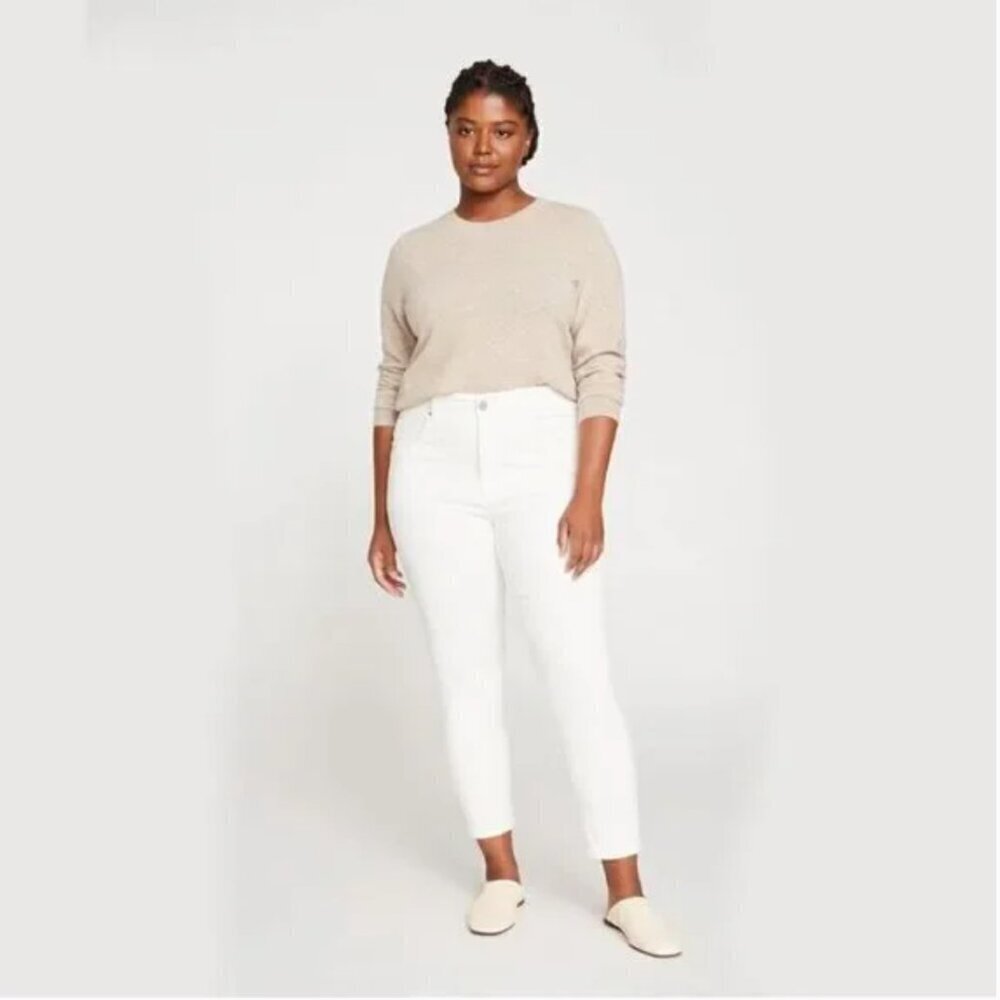 Universal Standard Jeans High Rise Skinny Denim Jean Pants White Plus Size 20